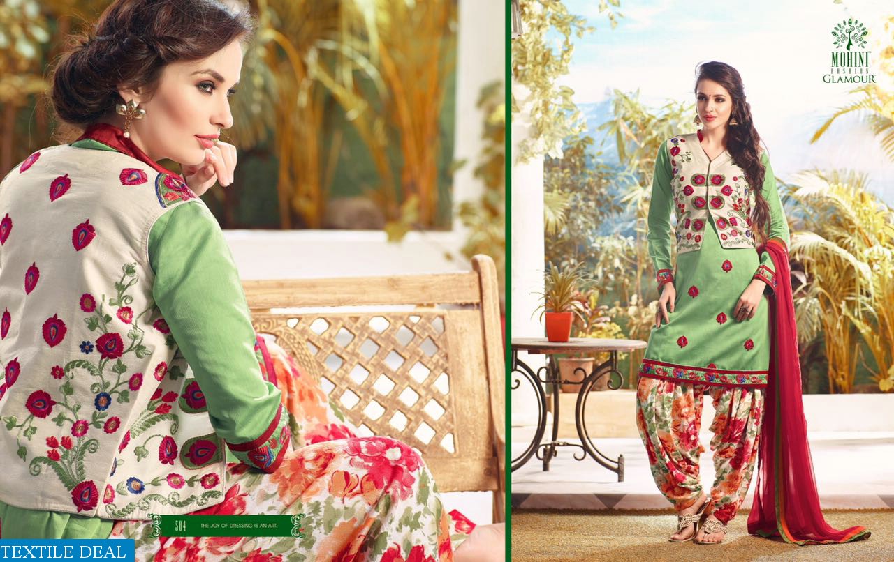 mohini Glamour Premium cotton With jacket Suits